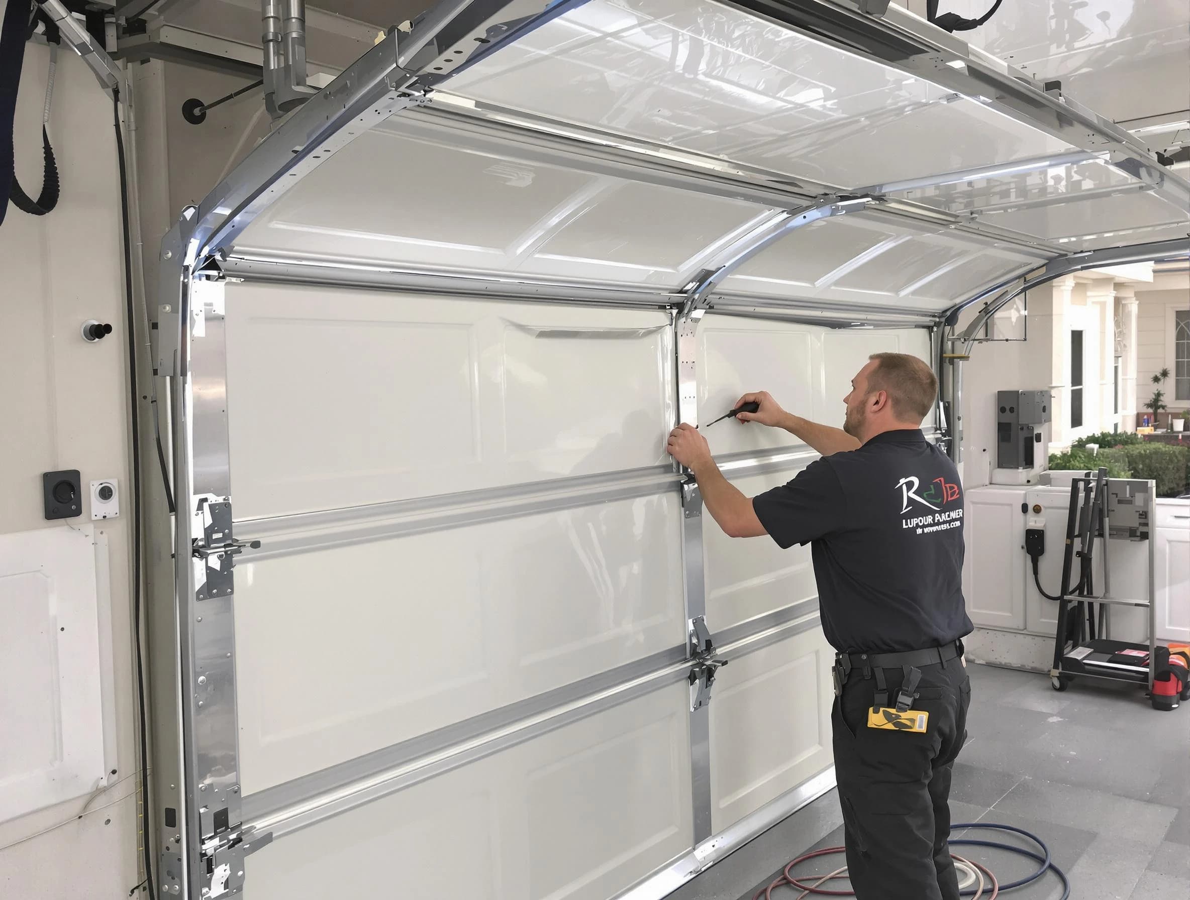 Columbia Garage Door Repair professional performing panel repair in Columbia