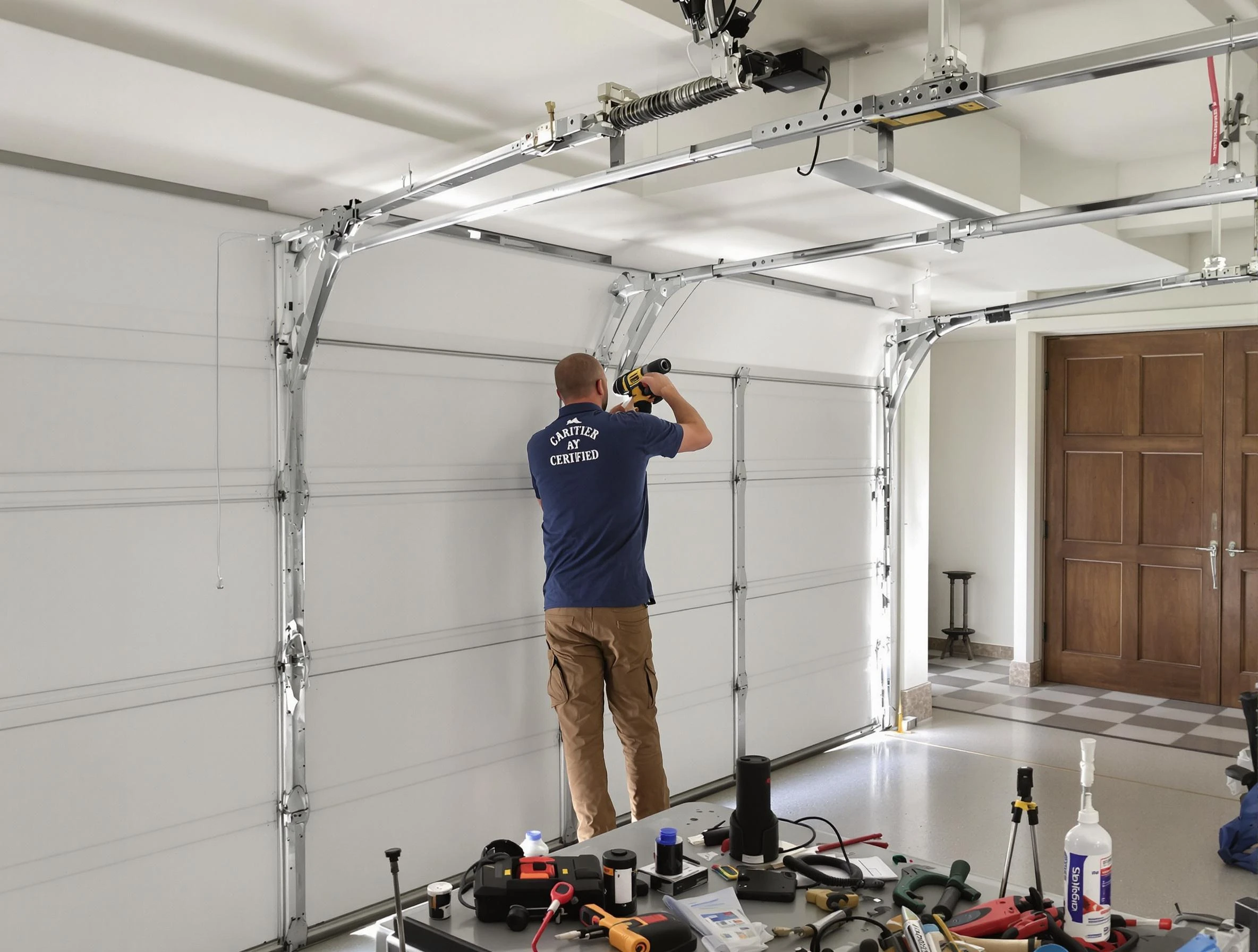 Columbia Garage Door Repair certified technician performing precision garage door repair in Columbia