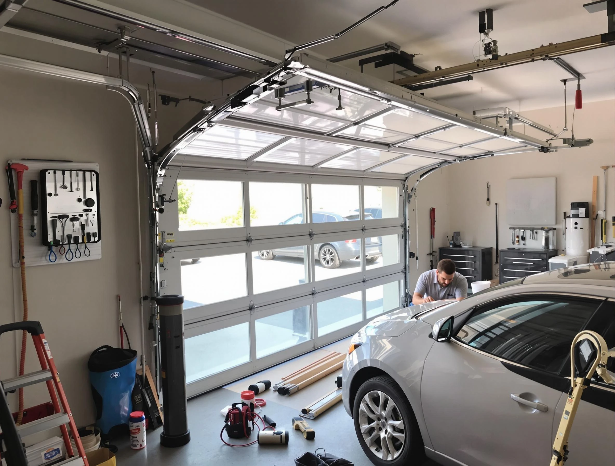 Garage door noise reduction service by Columbia Garage Door Repair in Columbia