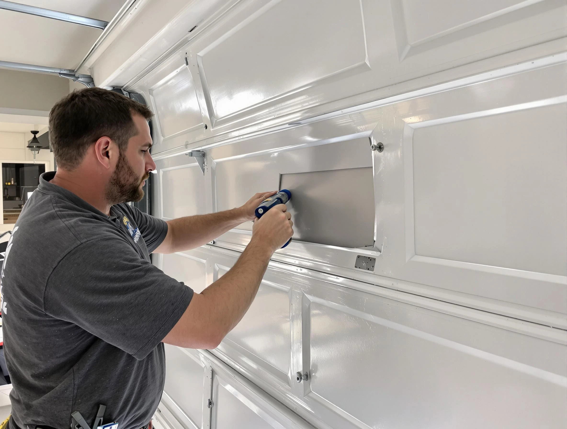 Garage door panel repair by Columbia Garage Door Repair in Columbia