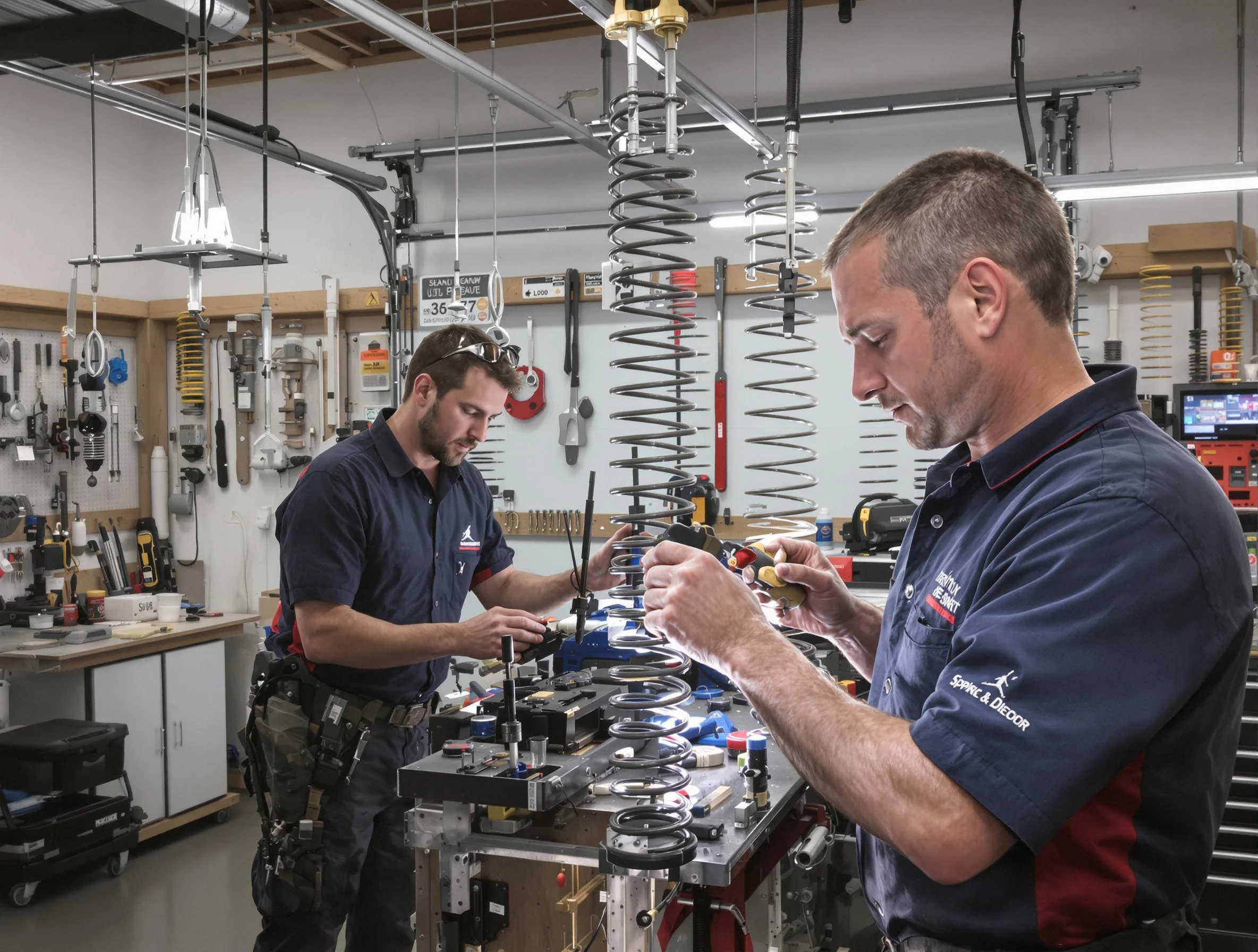 Garage door spring repair service by Columbia Garage Door Repair in Columbia
